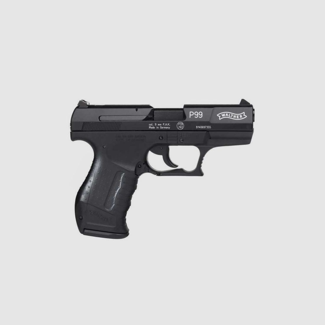 Walther P99 9mm P.A.K. blank firing pistol black