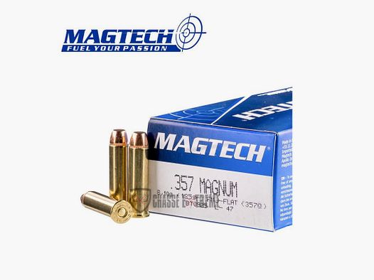 50 Patronen MAGTECH Kal. 357 Mag 125gr FMJ Flach