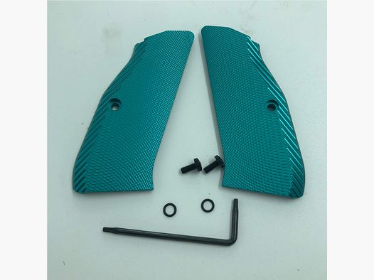 Aluminum Grips CZ SP01 Aqua Green