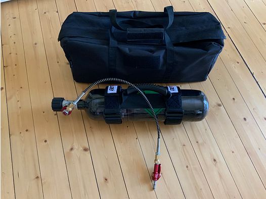 3 Liter Carbon Flasche 300 Bar + Eazy Fill (Edgun) inkl. Zubehör