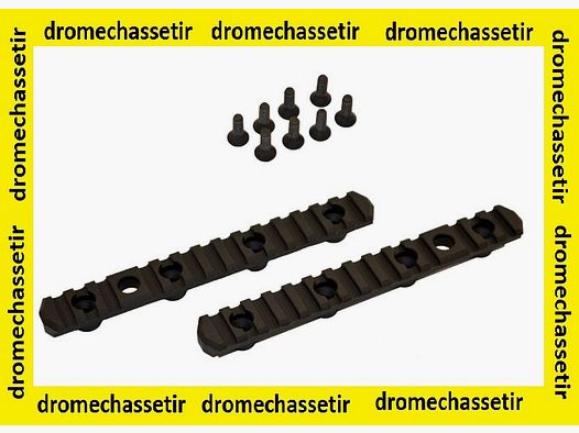 2 Schienen für Chassi HS3, lang 16,5 cm, schwarz