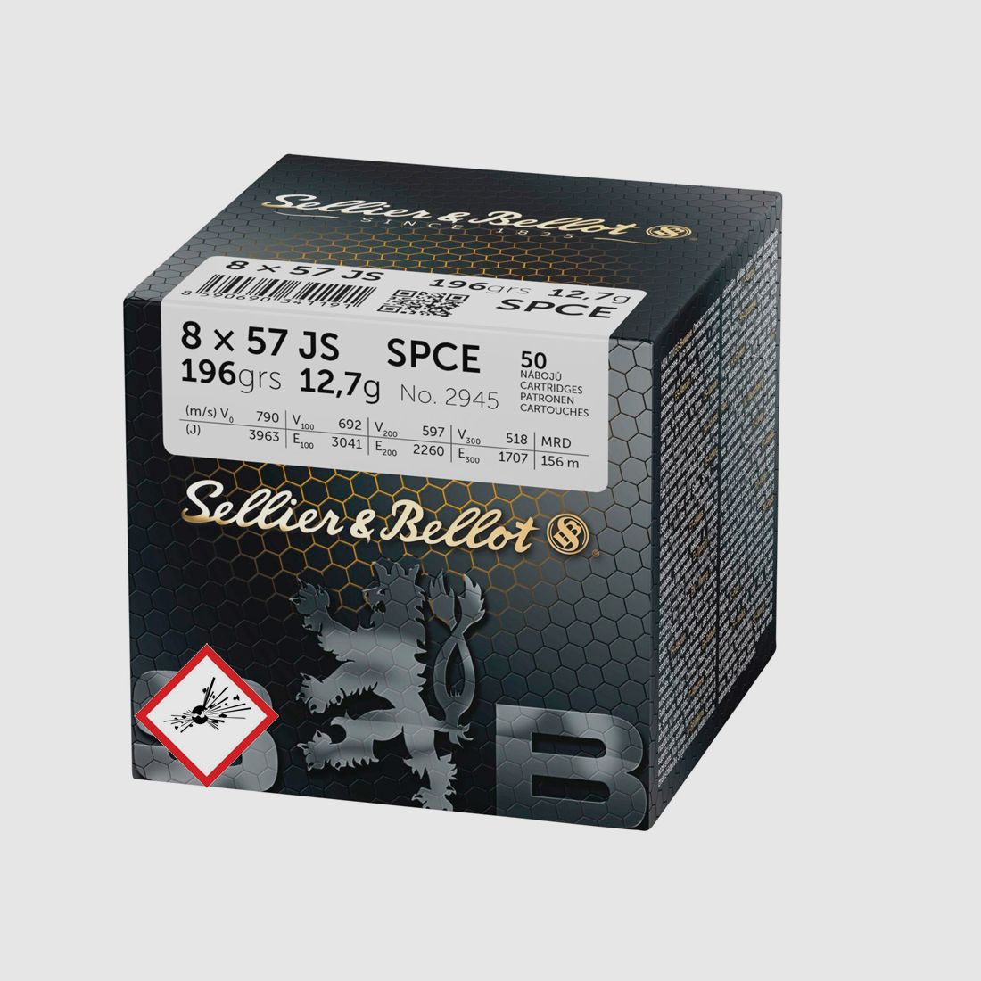 Sellier & Bellot geweerpatroon 8x57 IS SPCE 196grs