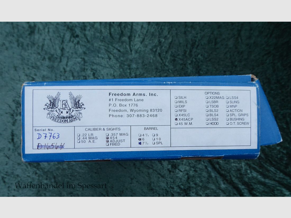 Revolver Freedom Arms Mod.83, Casull, Premier Grade dans la boîte., image 14 sur 14