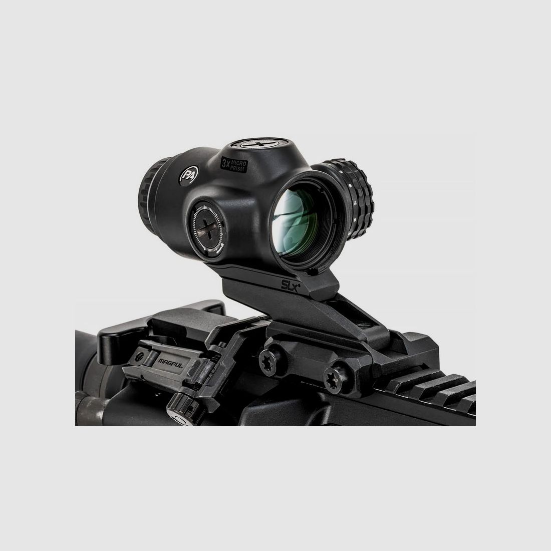 PRIMARY ARMS SLx 3X Micro Prism Scope ACSS Raptor Reticle per calibro .223 REM /.308 WIN, nero