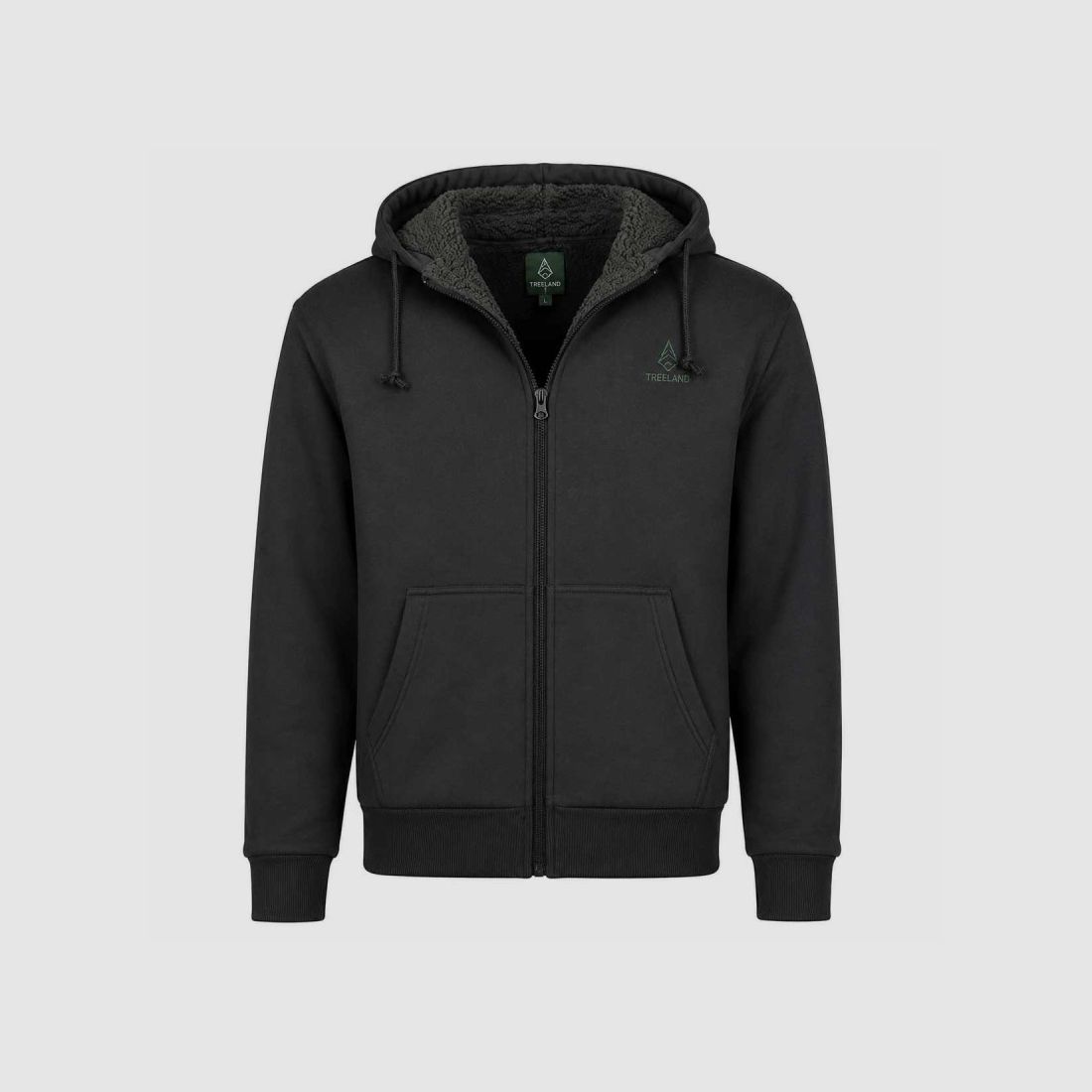 Sweat zippé Treeland vert polaire - Chasse & Outdoor, image 3 sur 4
