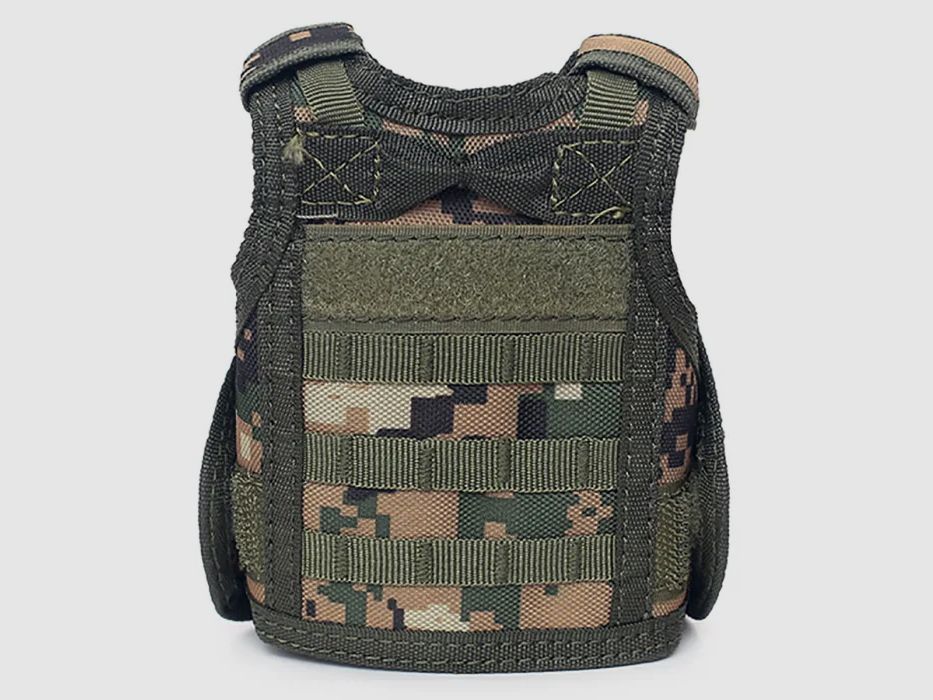 Mini protective vest for beer bottle / wine bottle / thermos bottle - Digital Woodland