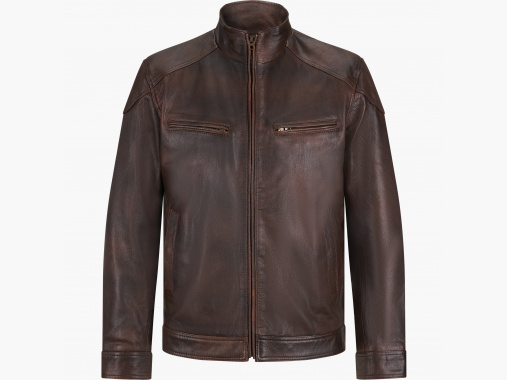 il Lago Prestige Lederjacke Boston Herren (Braun) | L