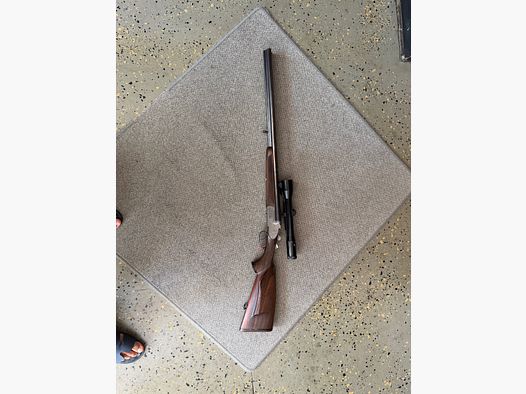 Karl Hauptmann Ferlach Drilling  9.3x74R 20/76 Magnum