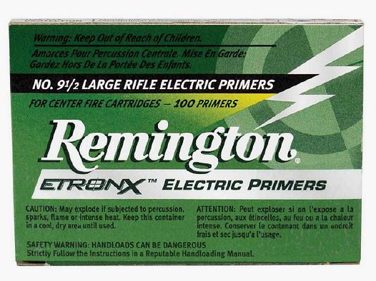 Remington Zündhütchen 9 1/2 Etronx Electric Large Rifle 100 Stück