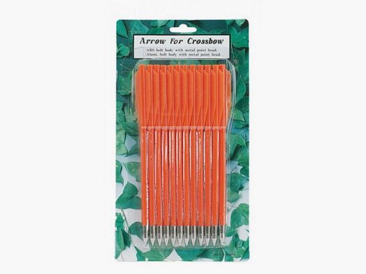 FLÈCHES EN PLASTIQUE POUR ARBALETE À PISTOLET - 6,5" - ORANGE