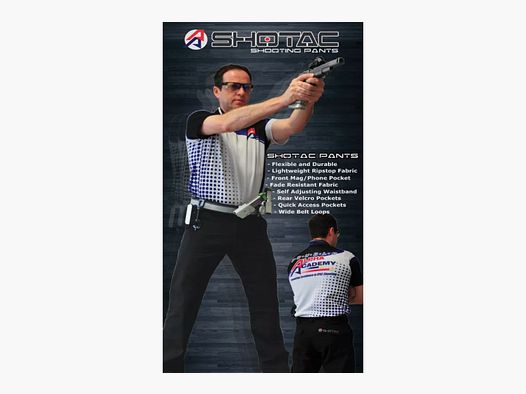 Shotac Shooting Pants, Color: Black, size: Large - W34"-36" L34"