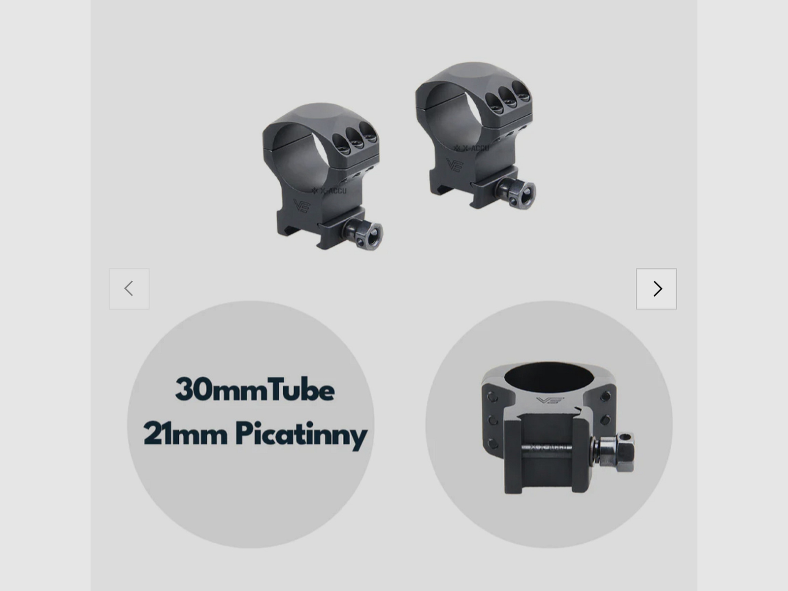 Vector Optics XASR-3002 X-Accu montaż do tubusu 30mm, 21mm Picatinny, h= 32mm