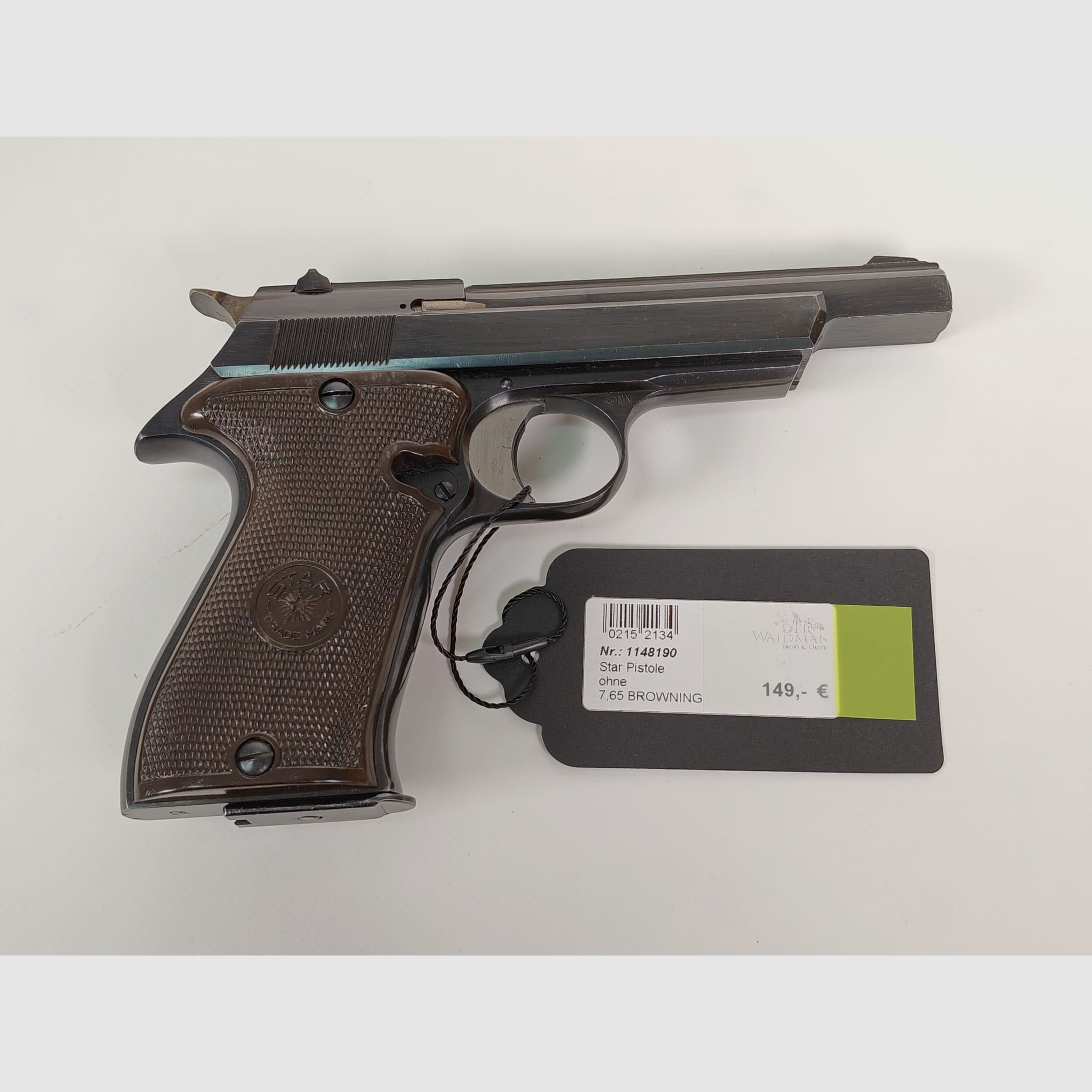 Star S.A. Pistole 7,65 Browning + Ersatzmagazin