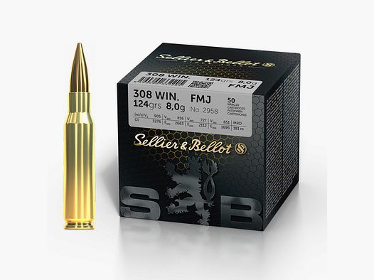 S&B Training FMJ .308 Win. 8g