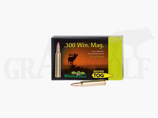 .300 Win Mag 165 gr / 10,7 g Brenneke TOG Patronen 20 Stück