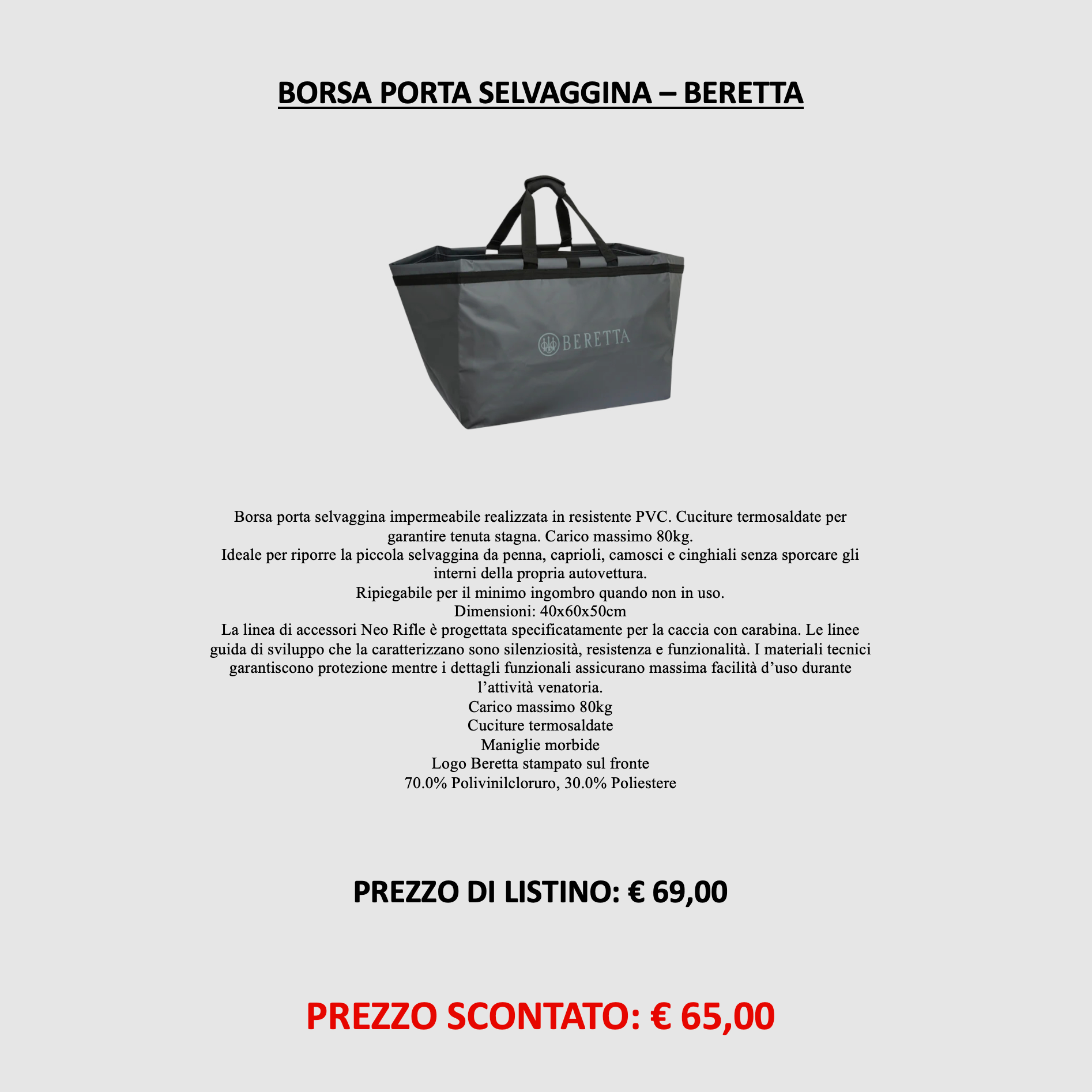 Beretta – Sac à gibier imperméable, image 5 sur 5