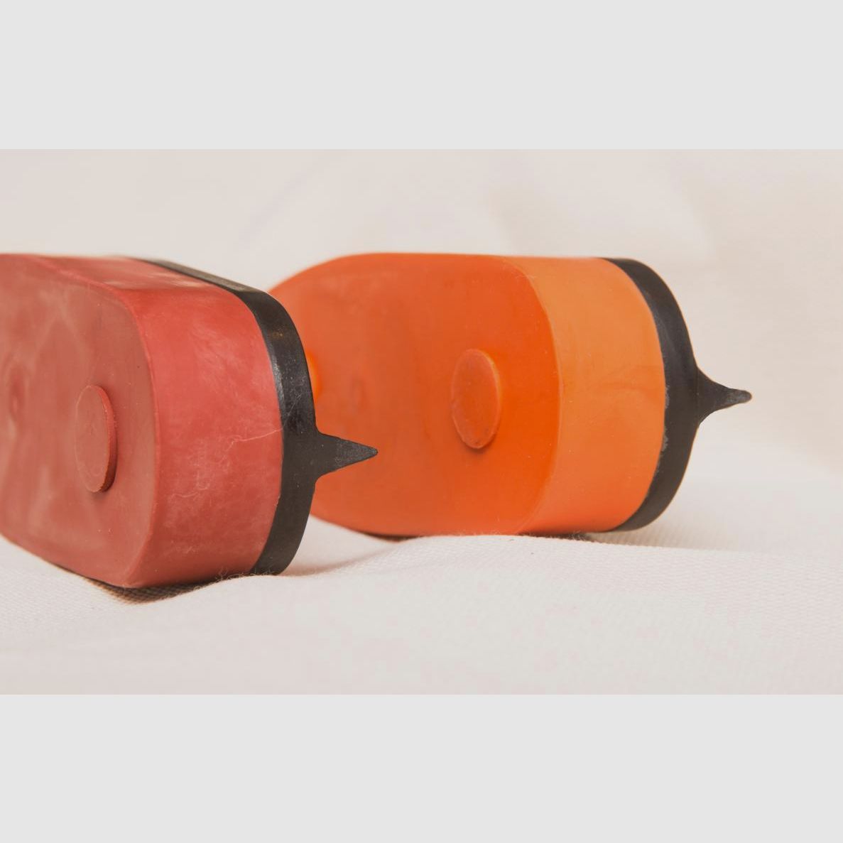 S.W. Silver butt cap London red with drop nose - the original - classic rubber recoil pad, Safari rubber butt cap No. 4