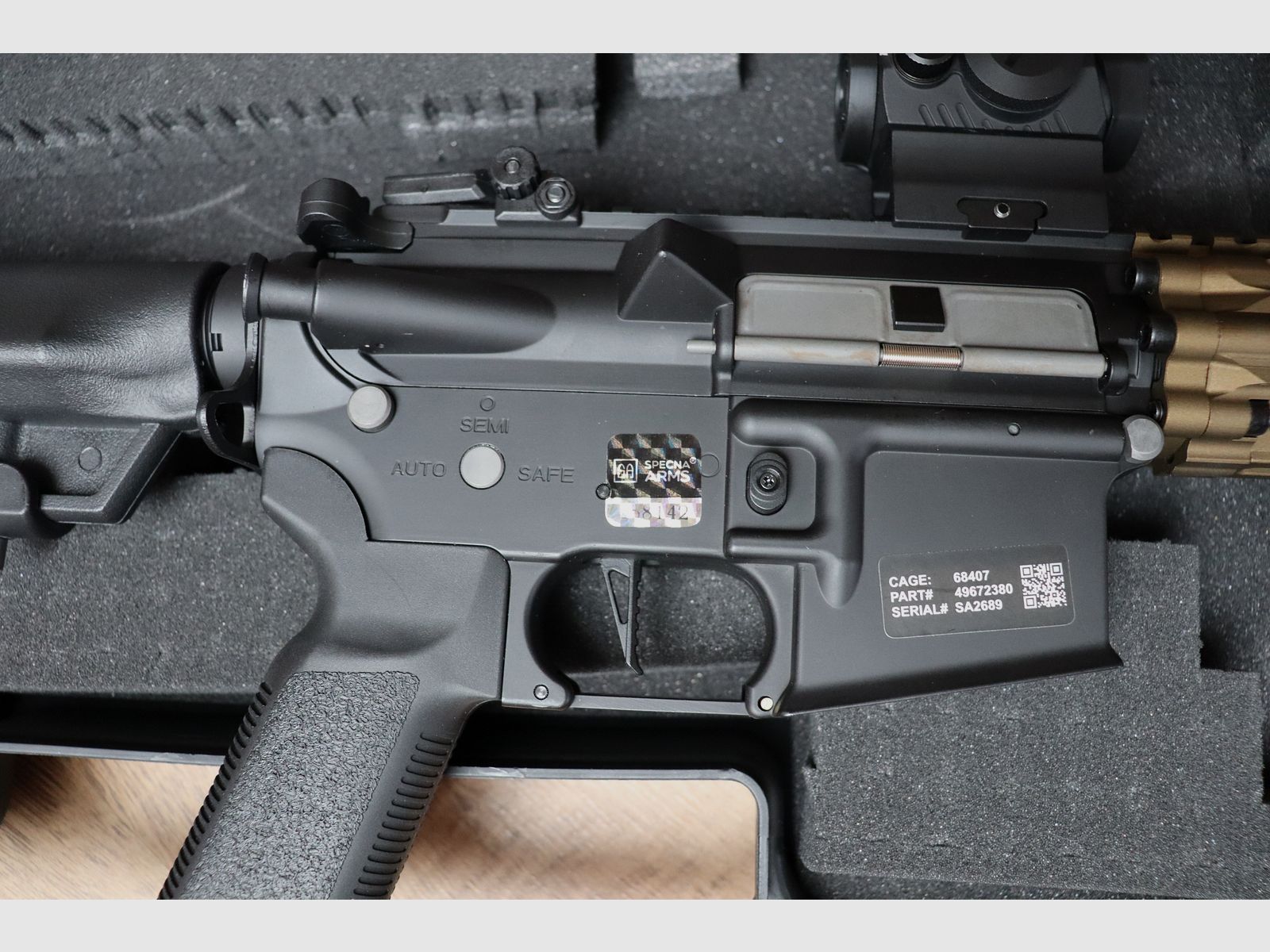 Specna Arms SA-E27 10,5" RIS III Edge mit HAL ETU, Chaos Bronze Paket