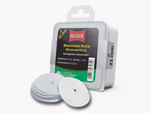 Ballistol Mikrofaser-Patch rund Ø 21 mm 150 Stück