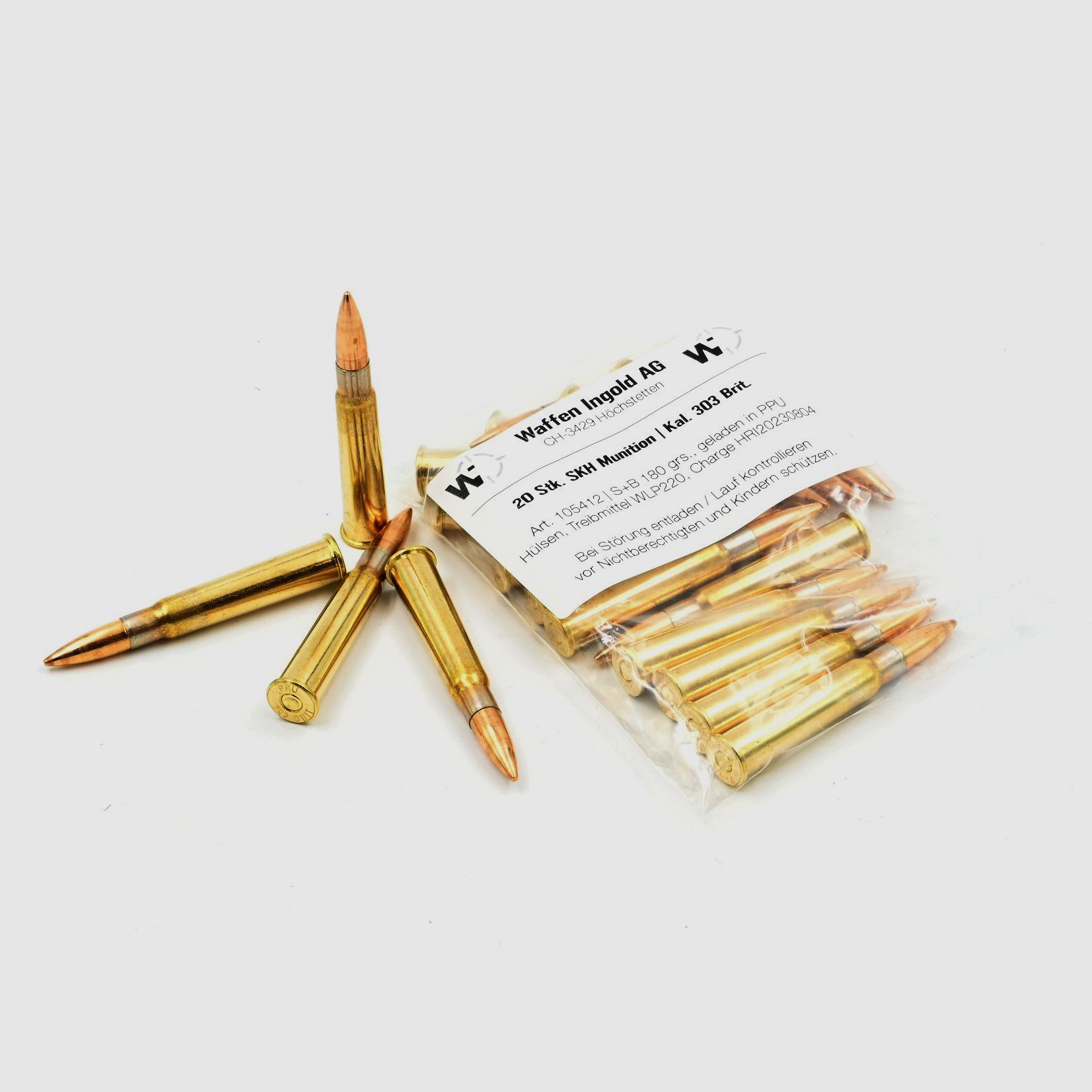 SKH, 303 British, 180gr. FMJ-BT, 20 Stk.