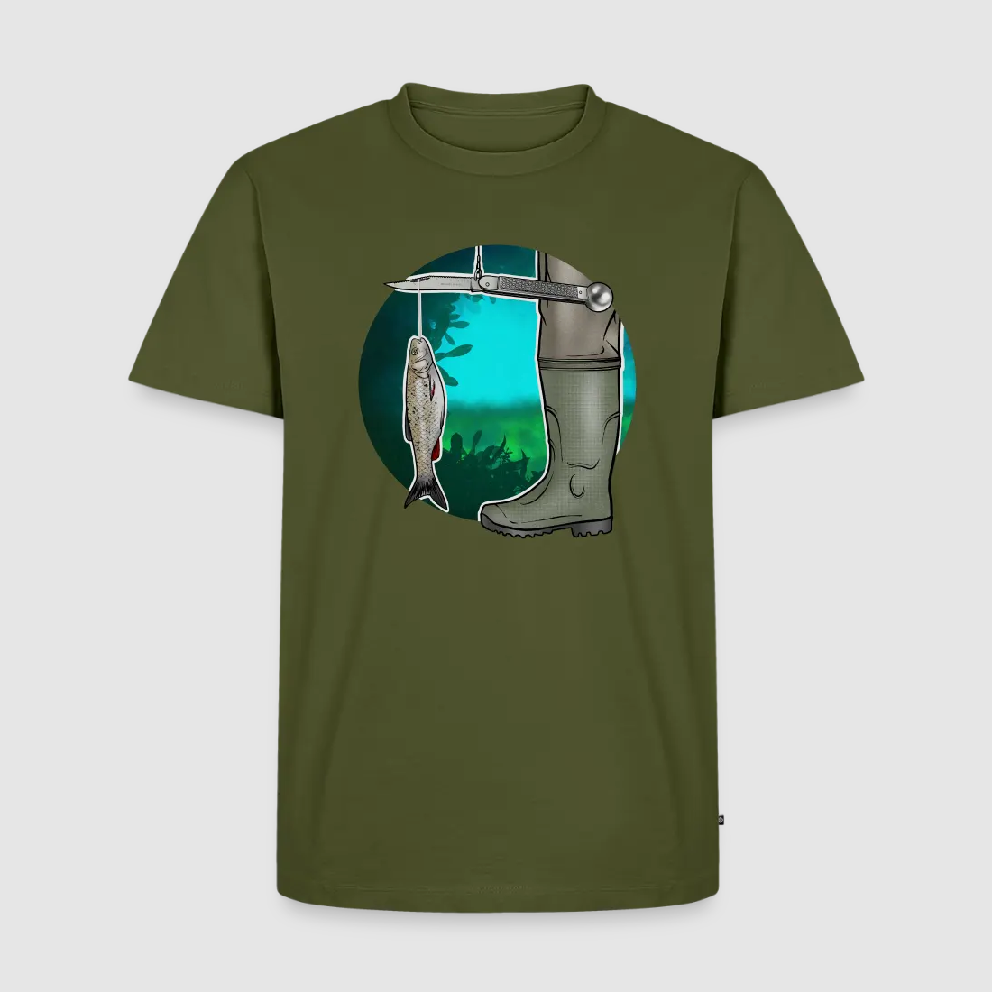 PUMA Men´s Premium T-Shirt „Waagemesser – Petri Heil"