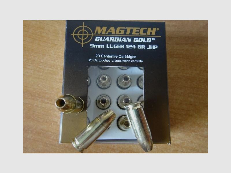 Magtech Fangschuss patronen 9mm Luger-Magtech Guardian Gold.