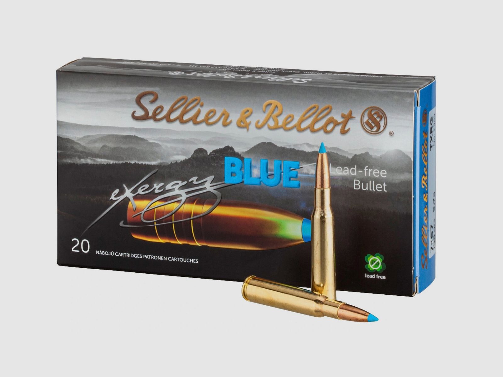 Sellier & Bellot 2003938 7x57 TXRG Blauw 9,7g 150grs. 20 Stk loodvrij