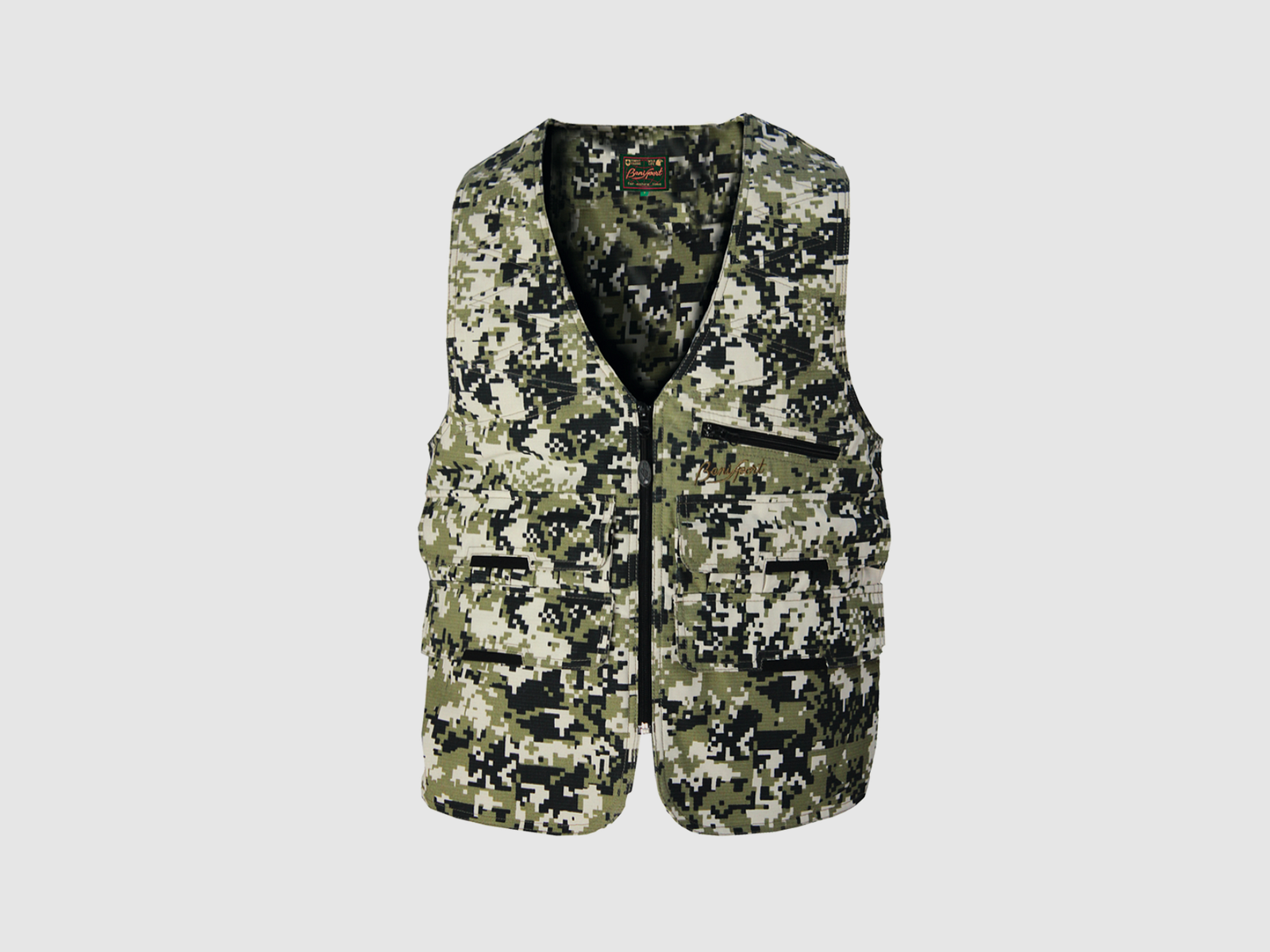 Ripstop pixelcamouflagevest, 3XL