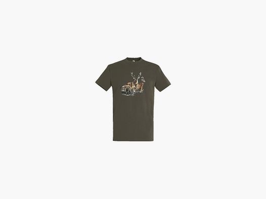 T-Shirt Bartavel nature trio gros gibiers kaki taille M