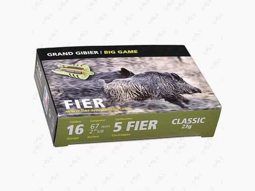 Patronen für die Jagd mit Geschoss FIER Kal. 16/67 - FIER CLASSIC