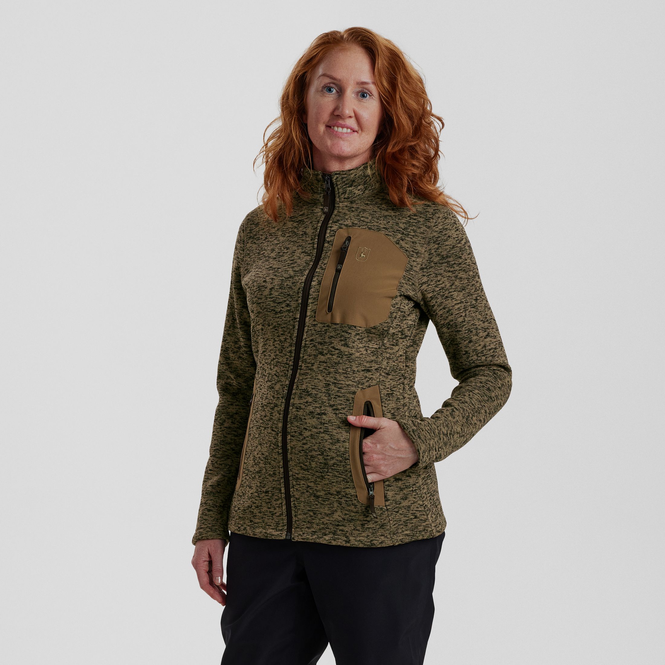 Lady Sarek Strickjacke - Butternut melange – Kleidergröße Damen: 40