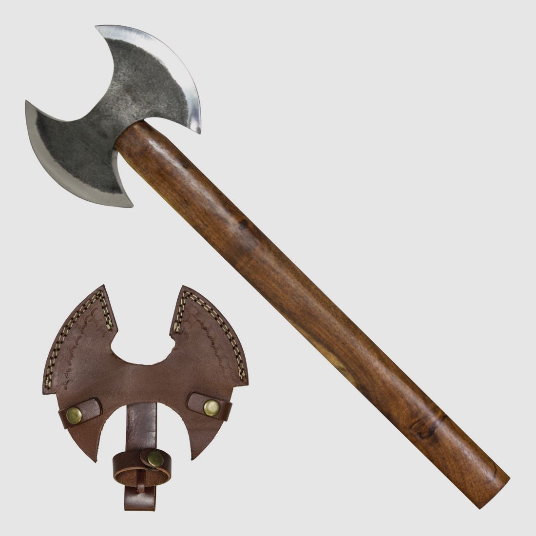 Wikinger Doppelaxt wuchtige Axt mit zwei Klingen Mittelalter