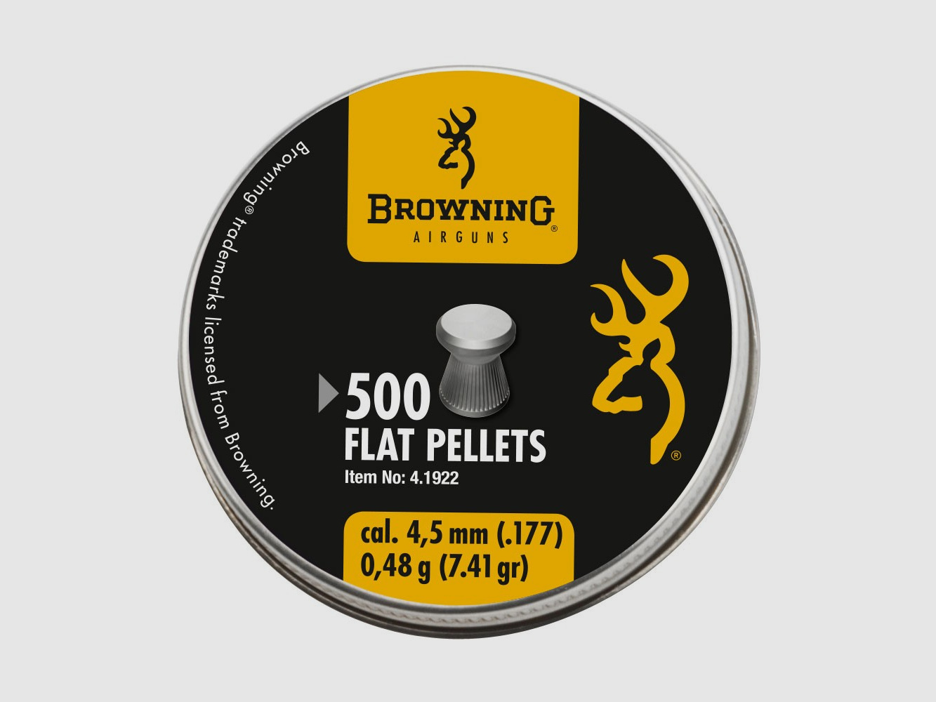 Browning 4.5mm Diabolo Flat Head – 2500 pieces