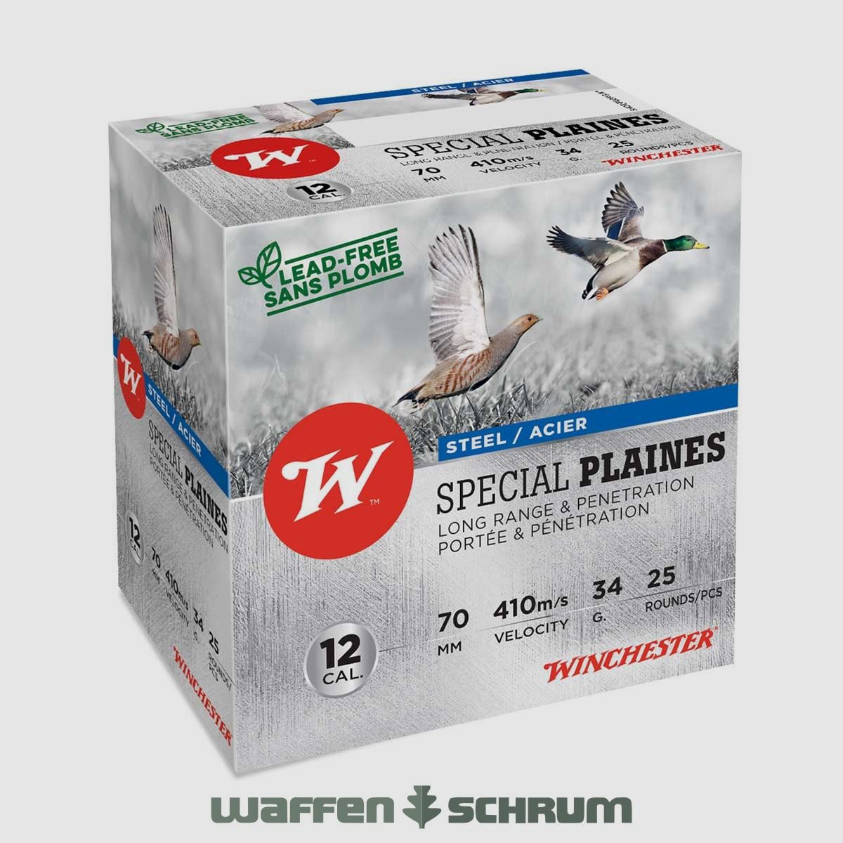 Winchester Acier Special Plaines 12/70 3,1mm - 34g