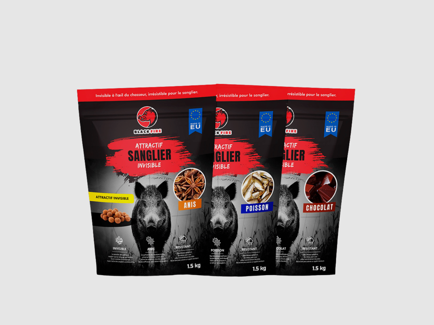Bolsa de aroma 1,5 kg Invisible Black Fire, imagen 1 de 4