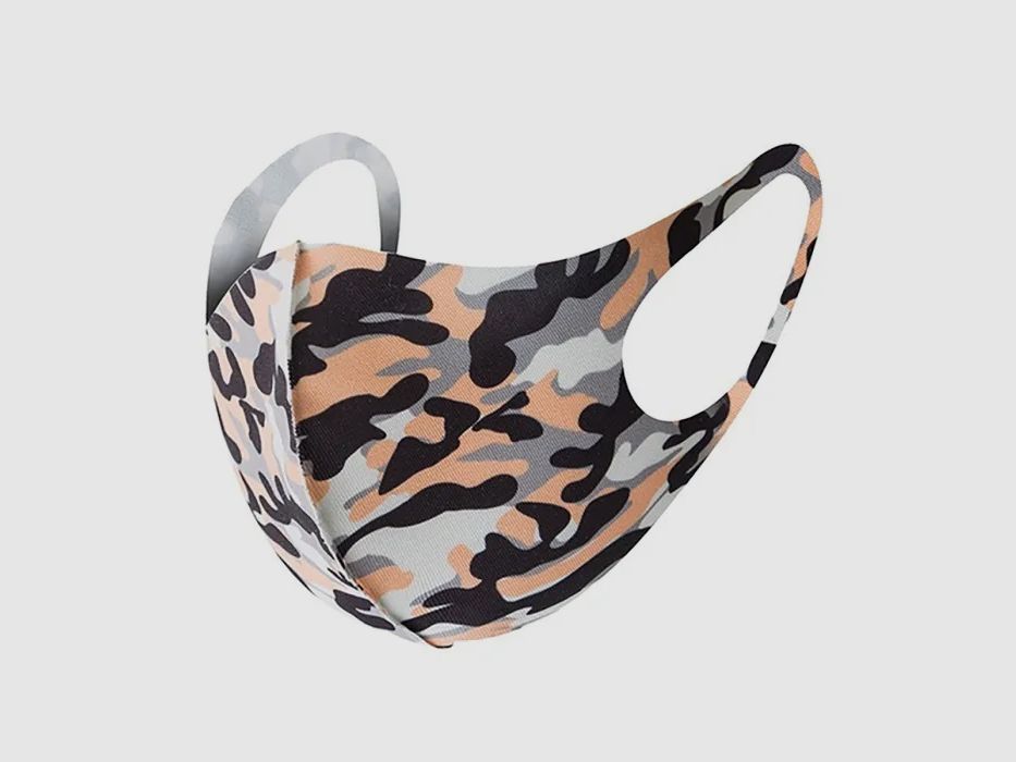 Mund-Nase-Abdeckung / Community Maske -Camouflage Orange- für Sie und Ihn