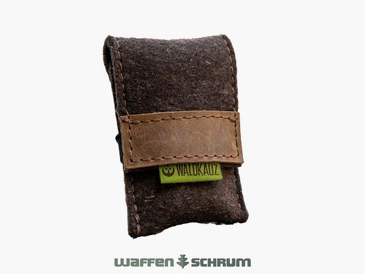 Waldkauz Batterieetui Saftladen S Wollfilz, braun