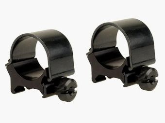 Weaver Top-Mount Weaver-Style Anelli lucidi neri 25,4mm medium, BH 4,29mm