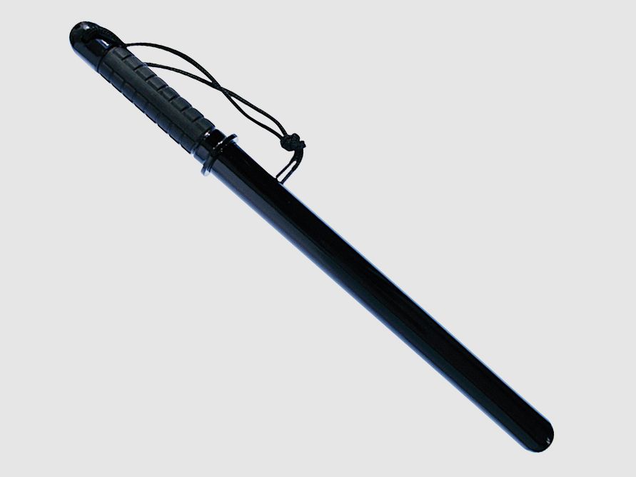 Baton with rubber grip