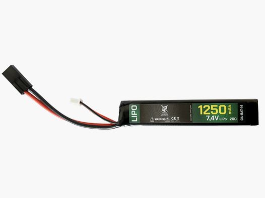 LiPo 7.4V / 1250mAh 20C Mini Tamiya (Stock Type) | Delta Armory