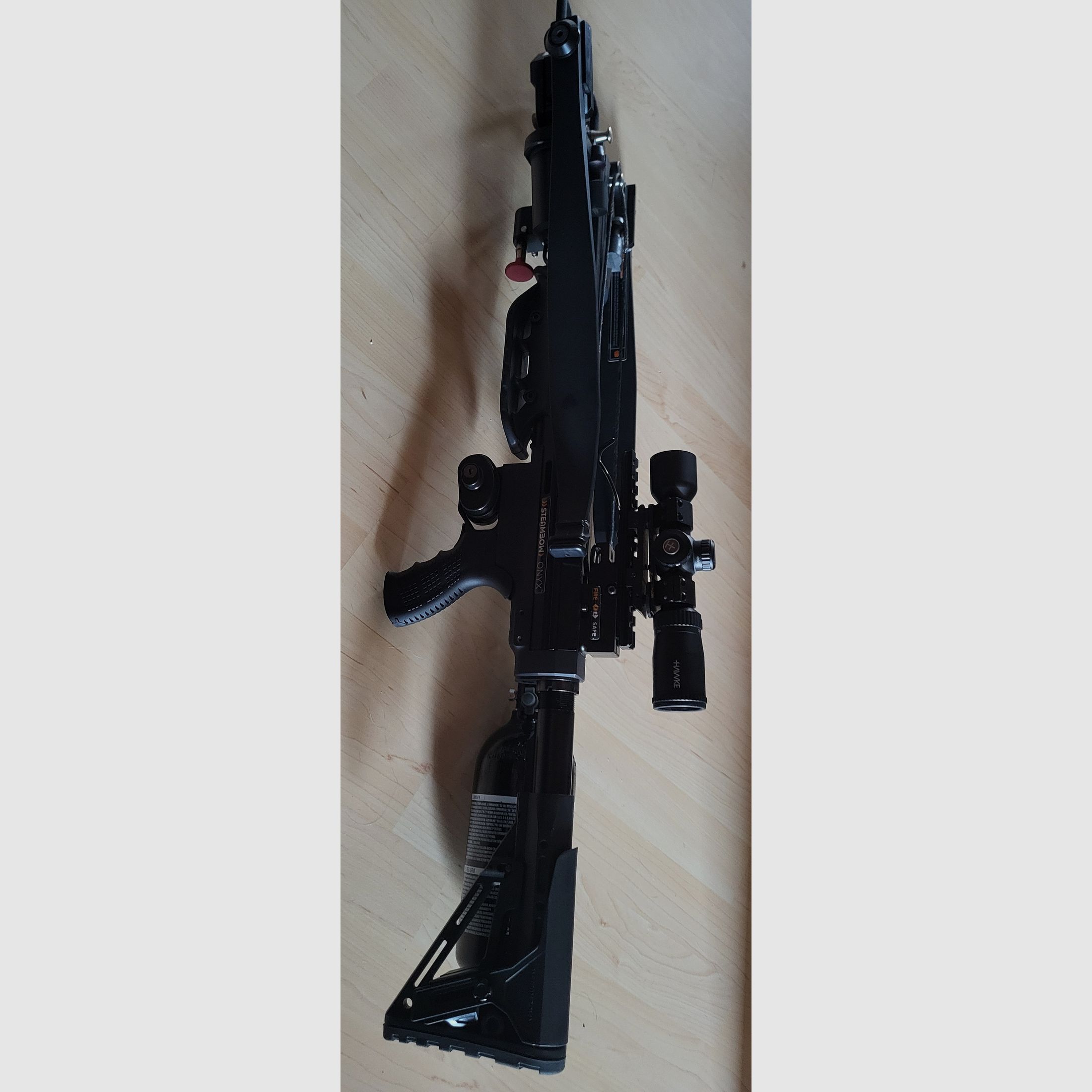 Steambow ONYX – PowerUnit | Selbstspannende Armbrust | inkl. Ersatzsehne & Köcher 