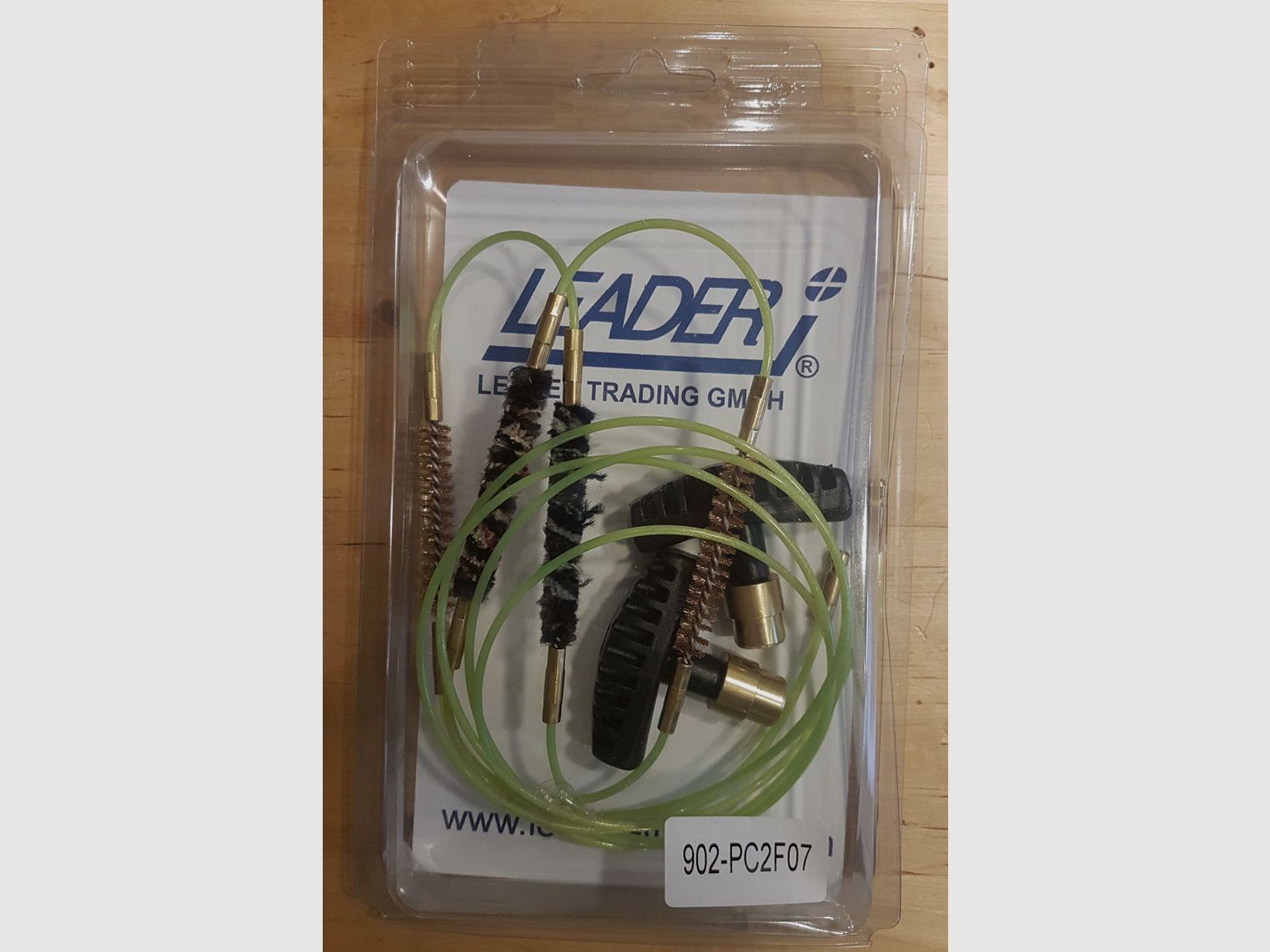 LEADER QUICK CLEAN 4-fach Reinigungsschnur Schnellkupplung T-Griff Kal. 22lr 222Rem 223Rem
