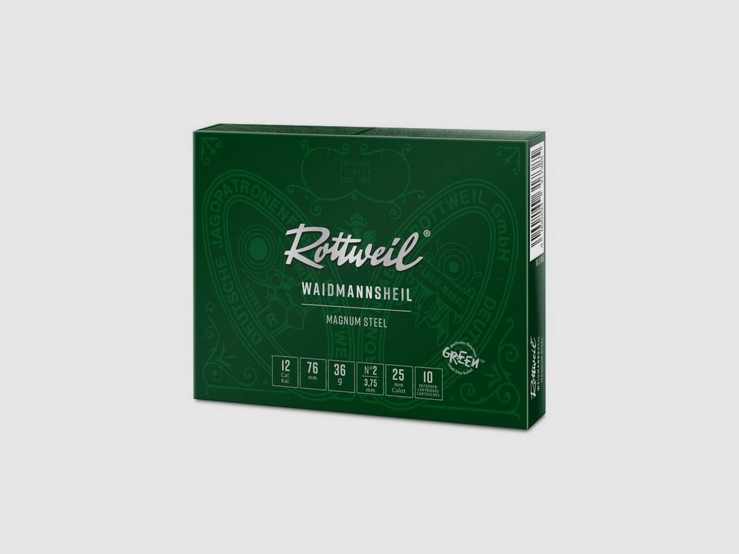 ROTTWEIL 12/76 36 G 3.75 MM WAIDMANNSHEIL MAG STEEL 10 PCS