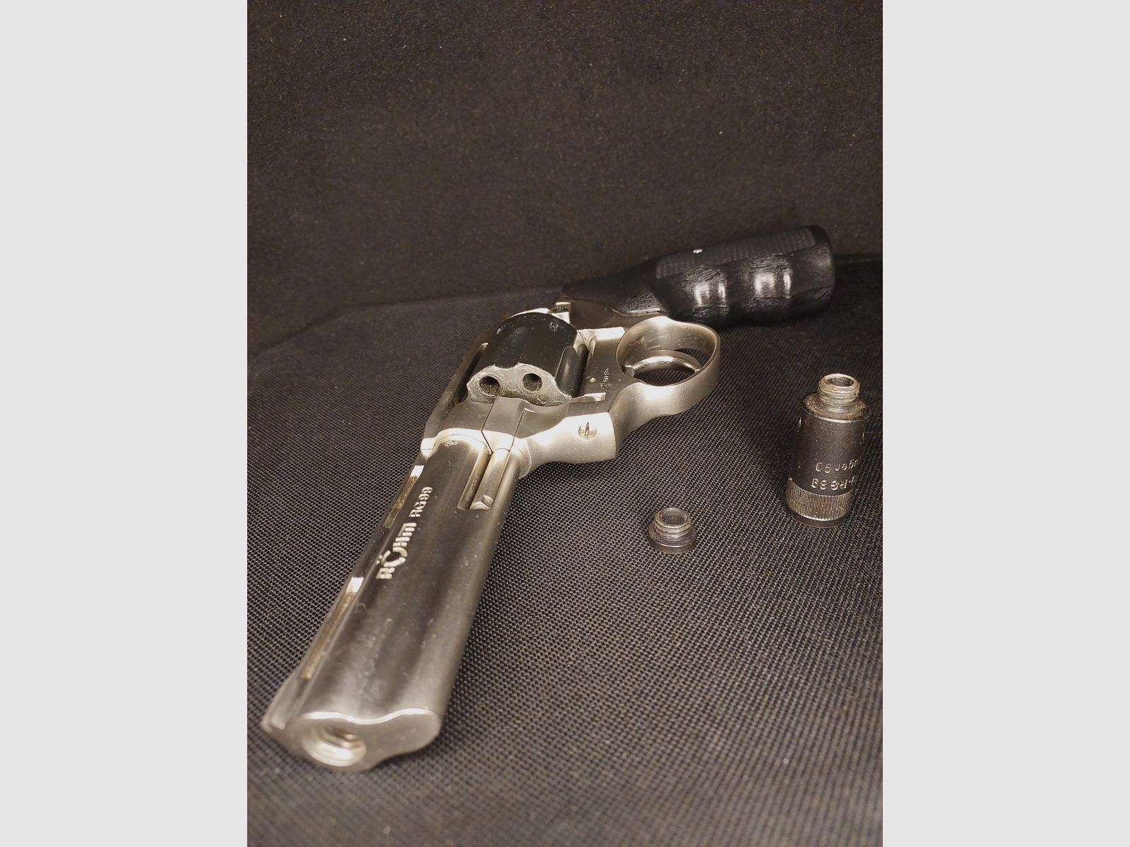 Röhm RG99 revólver de detonación níquel (PTB 452) RG 99 con protector de boca