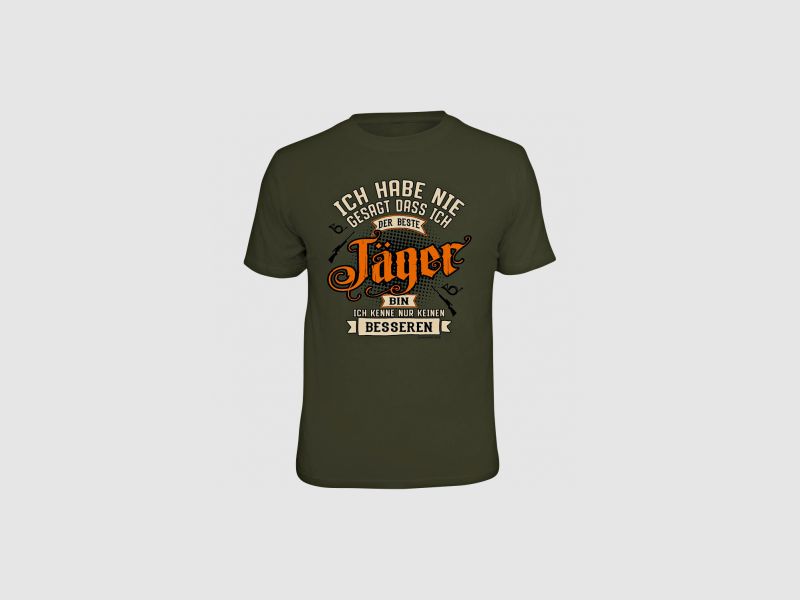 Kaderloos heren T-shirt "Ik heb nooit gezegd dat ik de beste jager ben..." | M