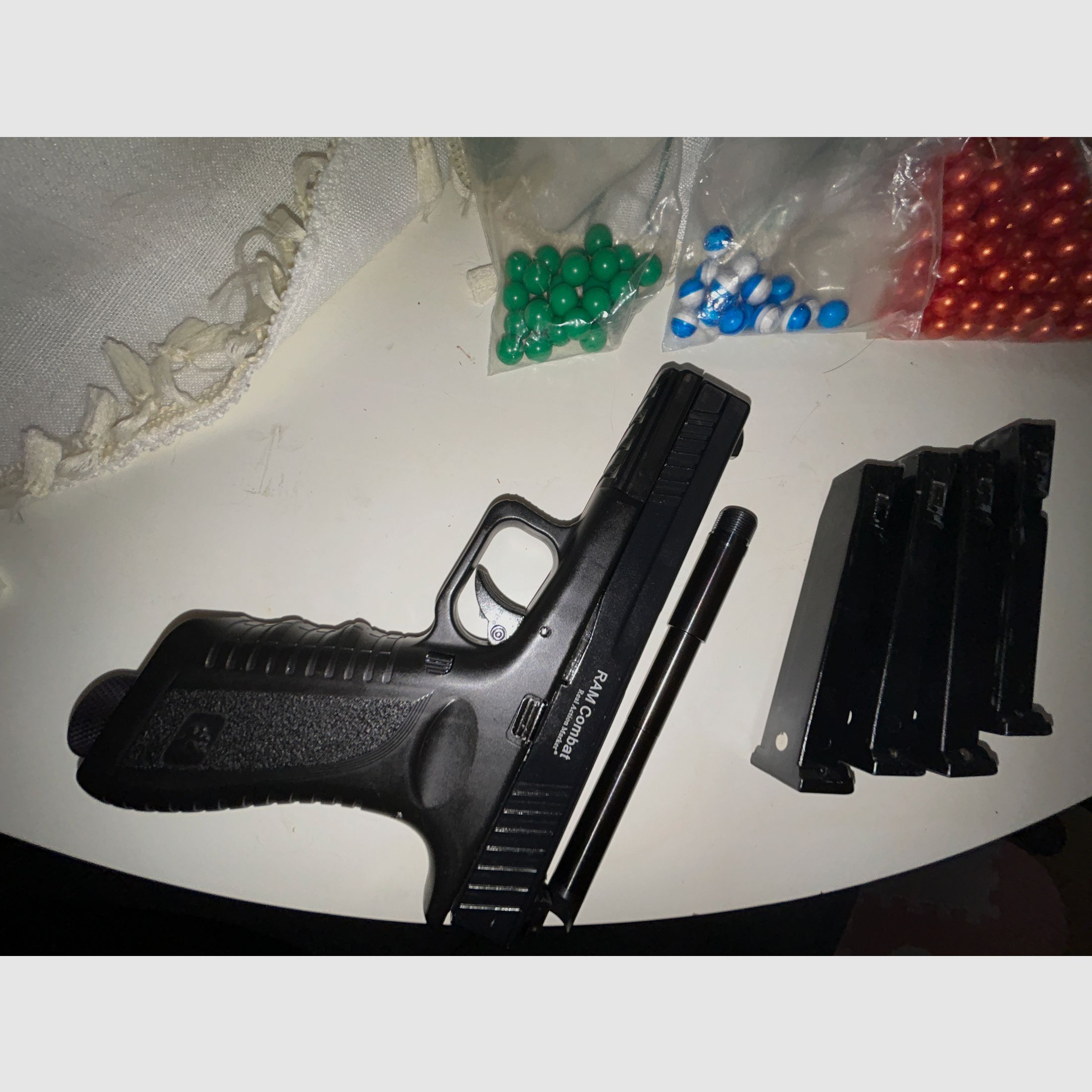 Ram-gevecht (rubber kogel)