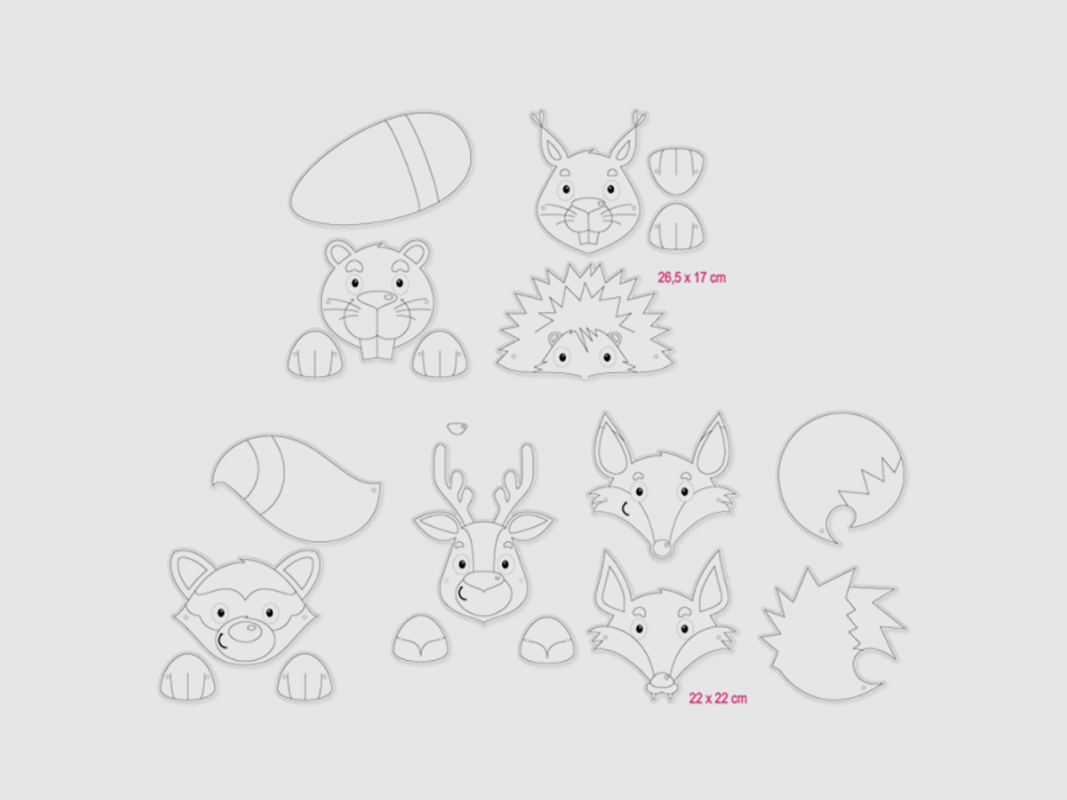 Masques en papier "Animaux à colorier"