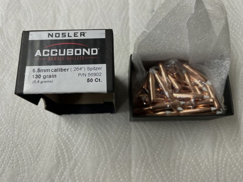 Nosler Accubond 130 grain cal. 0.264/6,5