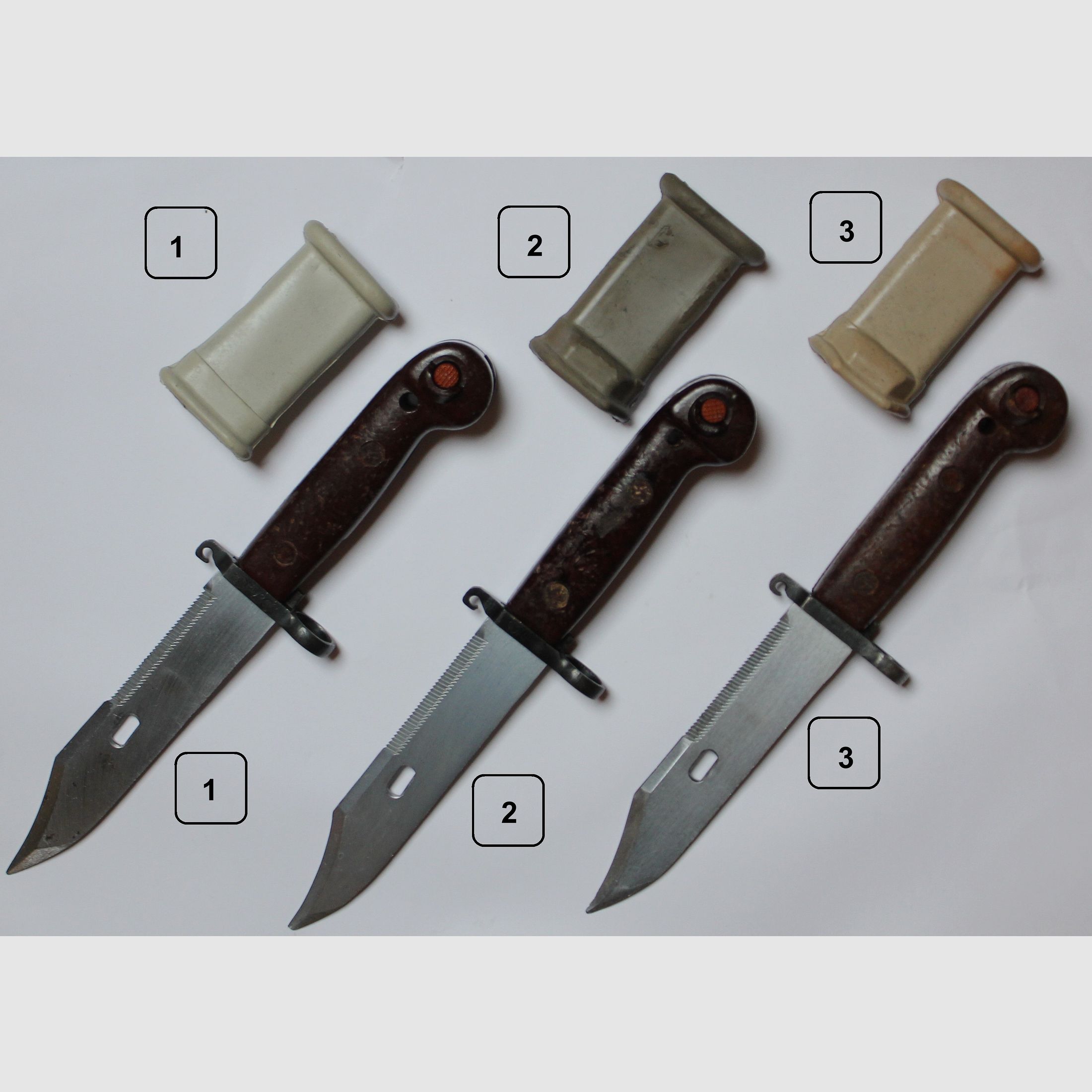 VB Rumänische 6h3 AK Bajonette Kombination frei wählbar (Romanian 6x3 AK Bayonets)