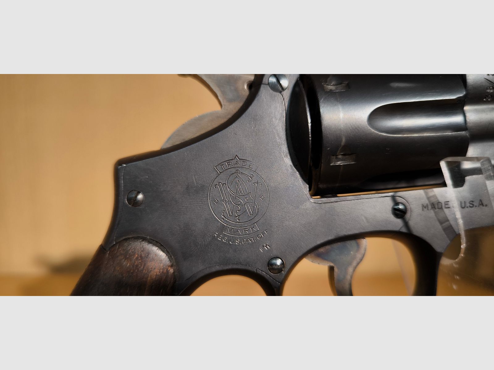Smith &Weeson Rarität! Militärischer .38  Special Revolver mit 5 Zoll Lauf 